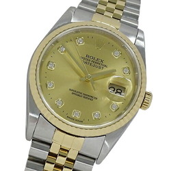 Rolex ROLEX Datejust 16233G P serial watch Men's 10P Diamond Automatic AT Stainless steel SS Gold YG combination Polished