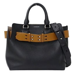 Burberry BURBERRY Bag Women's Handbag Shoulder 2way Leather Belt Small Black Brown