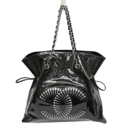 Chanel Women's Rhinestone,Leather Tote Bag Black