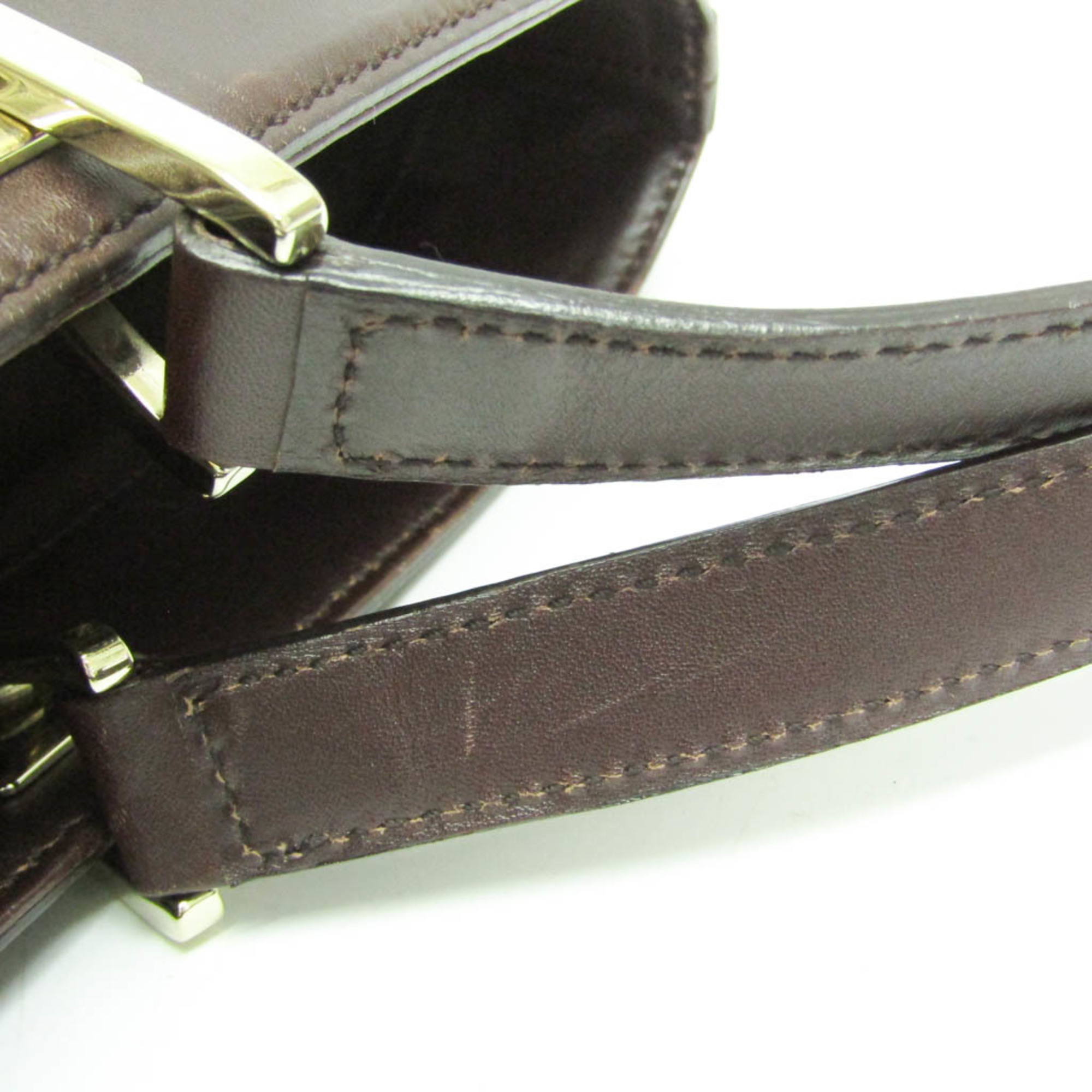 Gucci Guccissima 145993 Women's Leather Tote Bag Dark Brown