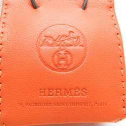 Hermes Agneau Milo Handbag Charm Brown,Orange Sac Orange