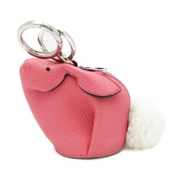 Loewe Rabbit Keyring Women's Leather Coin Purse/coin Case Pink,White