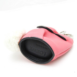 Loewe Rabbit Keyring Women's Leather Coin Purse/coin Case Pink,White