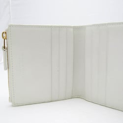 Bottega Veneta 619066 Women's Leather Wallet (tri-fold) Off-white