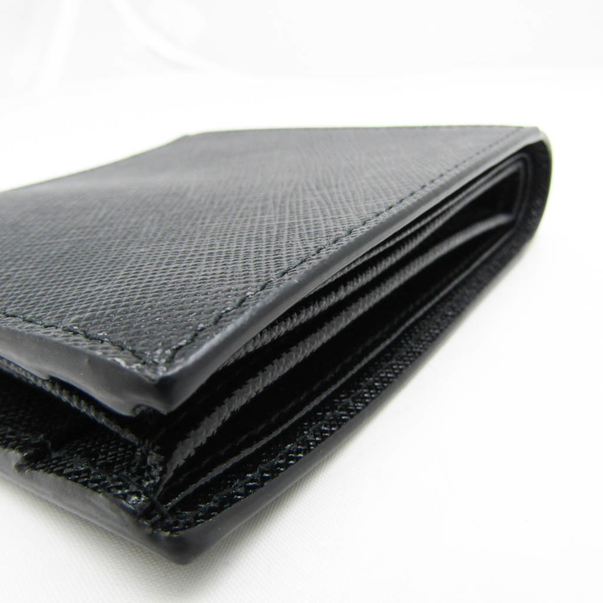 Prada Banana Pattern Men,Women Leather Wallet (bi-fold) Black,Yellow