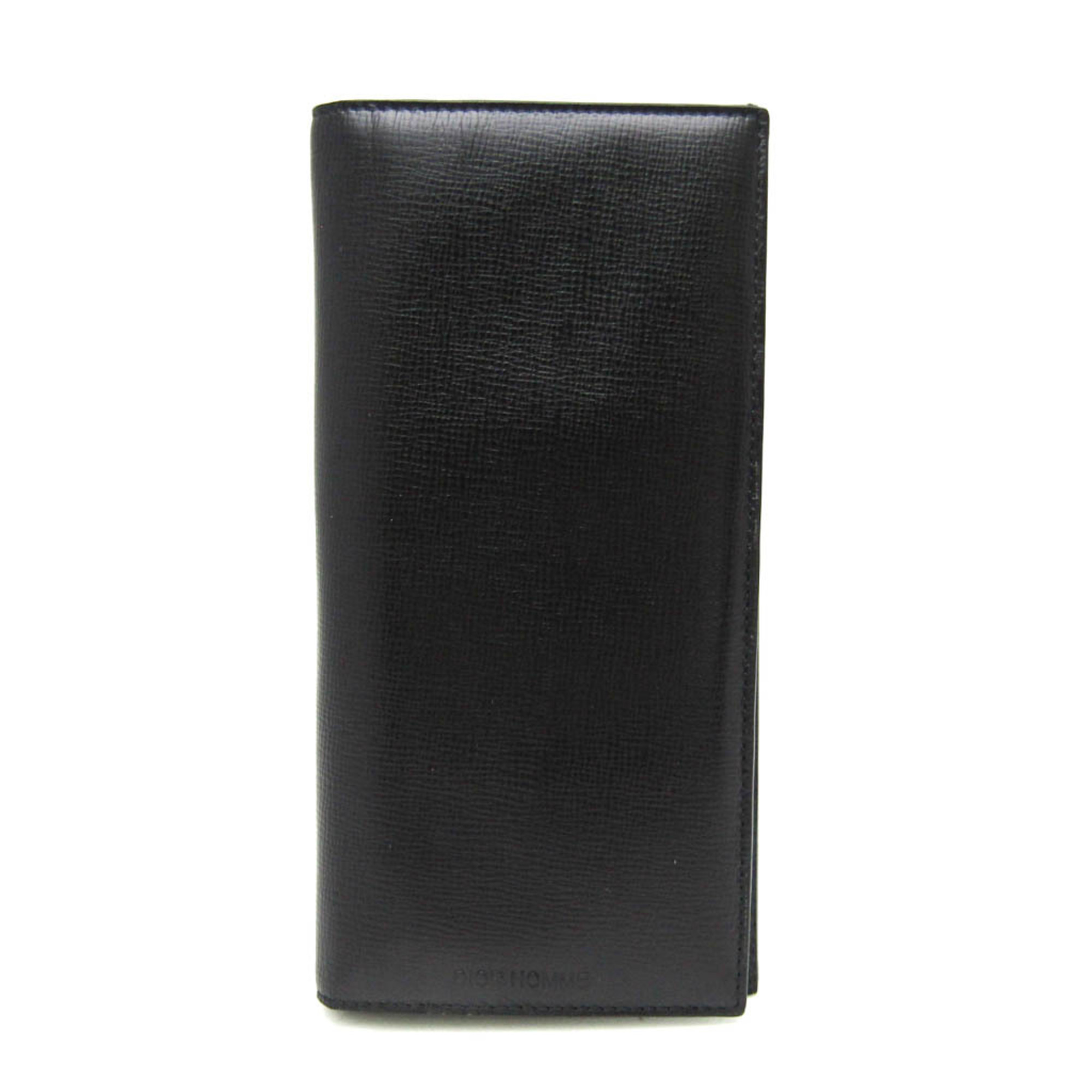 Dior Homme Men's Leather Long Wallet (bi-fold) Black