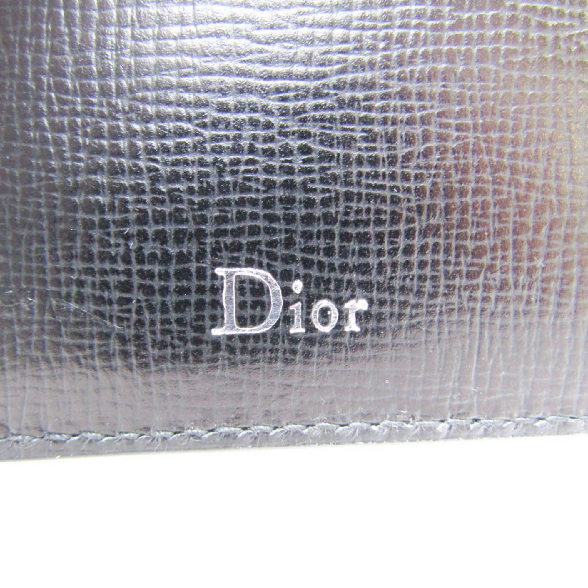 Dior Homme Men's Leather Long Wallet (bi-fold) Black