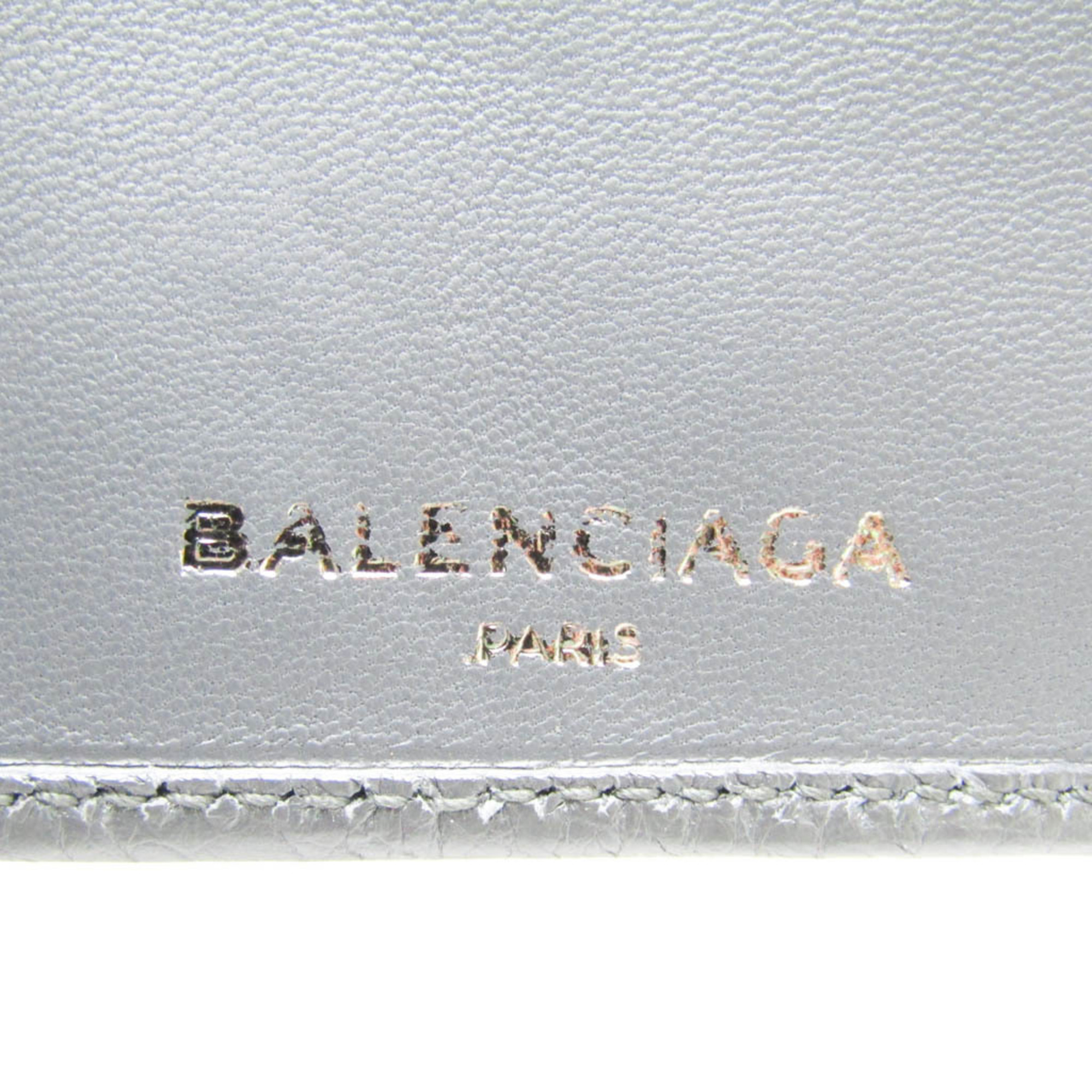 Balenciaga 286089 Women,Men Leather Bill Wallet (bi-fold) Dark Gray