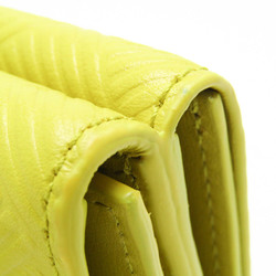 Bottega Veneta Debossed Intrecciato Women's Leather Wallet (tri-fold) Yellow