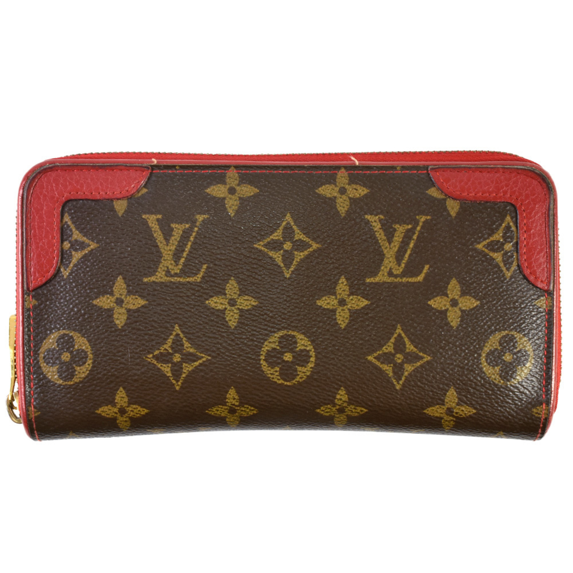 LOUIS VUITTON Zippy Wallet Retiro Round Monogram Canvas M61854 Cerise MI1188 IT0OTN3FKD48