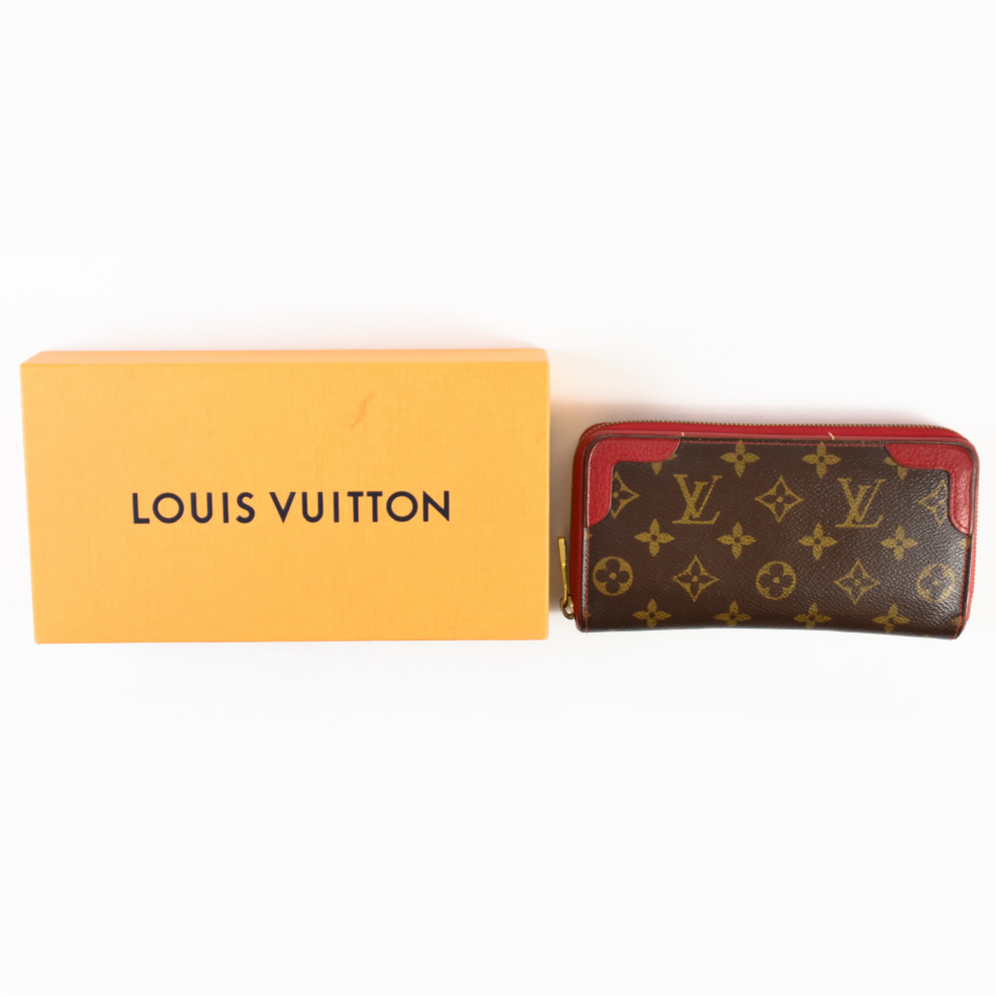 LOUIS VUITTON Zippy Wallet Retiro Round Monogram Canvas M61854 Cerise MI1188 IT0OTN3FKD48