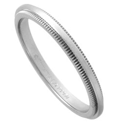 Tiffany & Co. Milgrain Ring, Size 12.5, Pt950, 2mm, Women's, ITWOWLI8DBSO