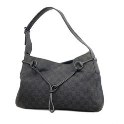 Gucci Shoulder Bag Horsebit 101975 Denim Black Women's