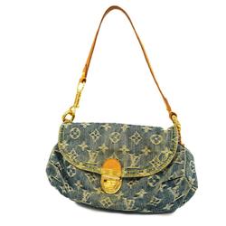 Louis Vuitton Shoulder Bag Monogram Denim Pretty M95050 Blue Ladies