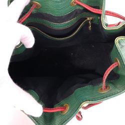 Louis Vuitton Shoulder Bag Epi Petit Noe M44147 Borneo Green Castilian Red Ladies