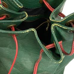 Louis Vuitton Shoulder Bag Epi Petit Noe M44147 Borneo Green Castilian Red Ladies