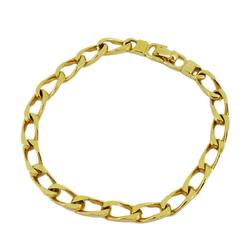 Christian Dior Bracelet CD Thick Chain GP Plated Gold Women's