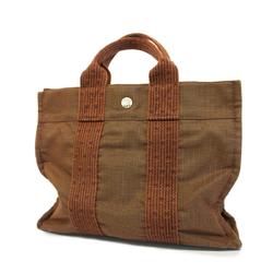 Hermes handbag Air Line PM canvas brown ladies
