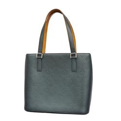 Louis Vuitton Tote Bag Monogram Matte Houston M55115 Blue Ladies