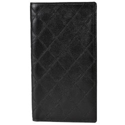 CHANEL Wild Stitch Bi-fold Long Wallet Leather Black IT7ZS55ZA3ZO