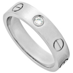 Cartier LOVE Ring Diamond #48 K18WG Women's ITVD0L5UPBL6