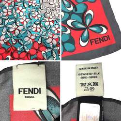 FENDI Scarf Muffler FXT091 U3W FOULARD TWILL FIORI Silk Flower Fendi