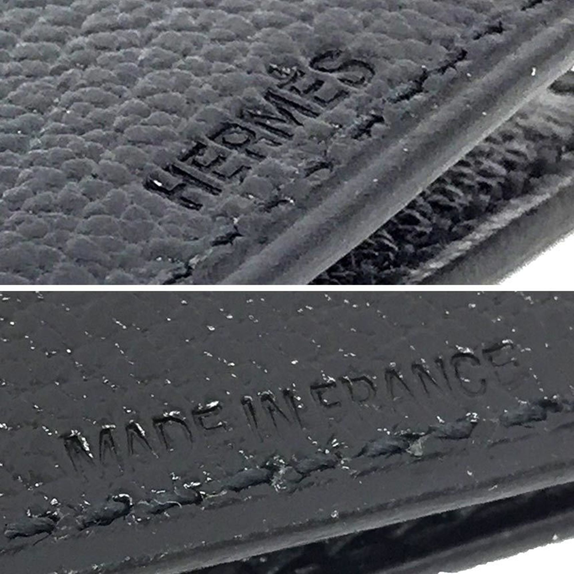 Hermes HERMES Photo Case Holder Leather Black