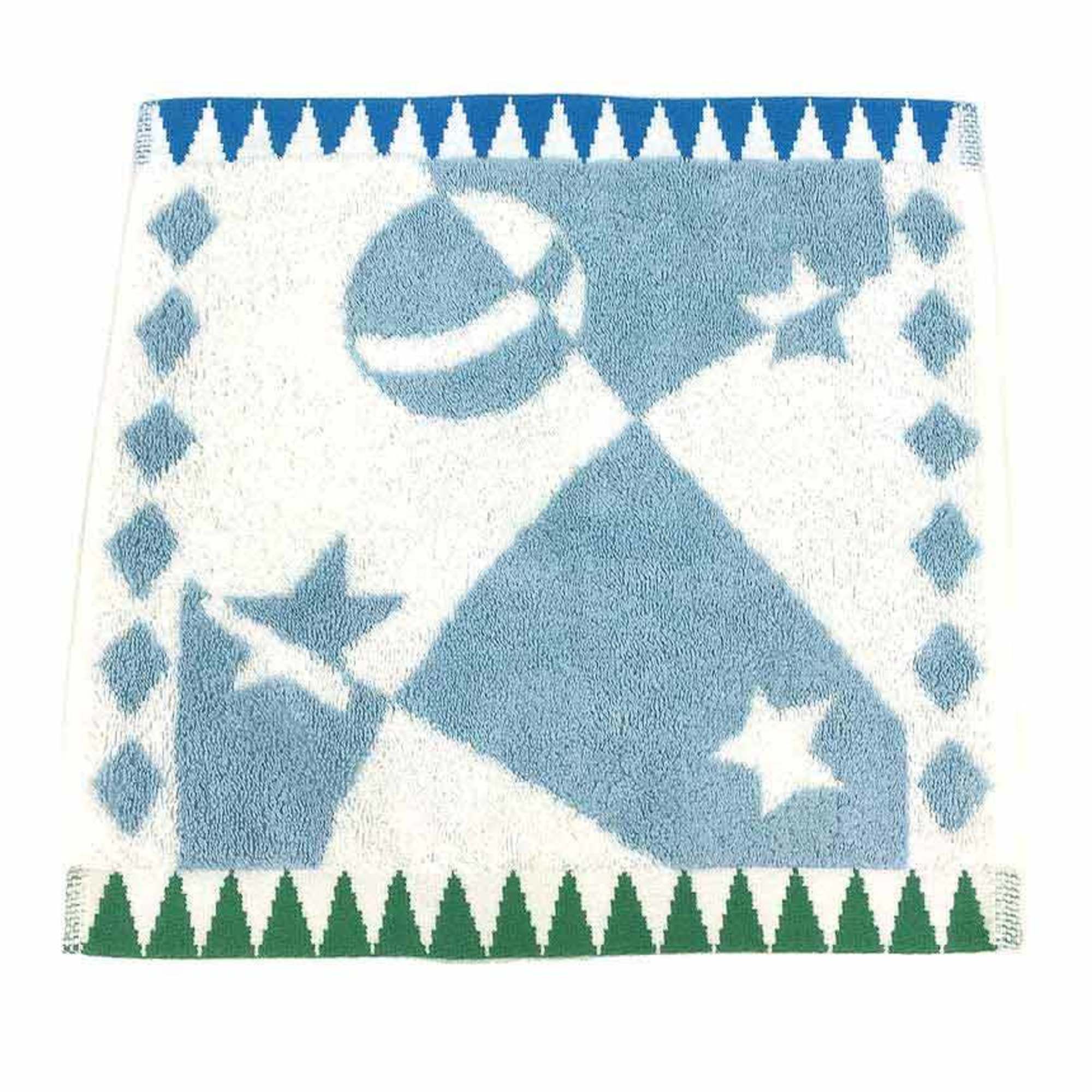 HERMES Hermes Circus hand towel 100% cotton washcloth H103074M 02 Myosotis light blue