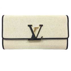 LOUIS VUITTON Louis Vuitton Long Wallet Portefeuille Capucines M81305 Canvas x Leather Beige