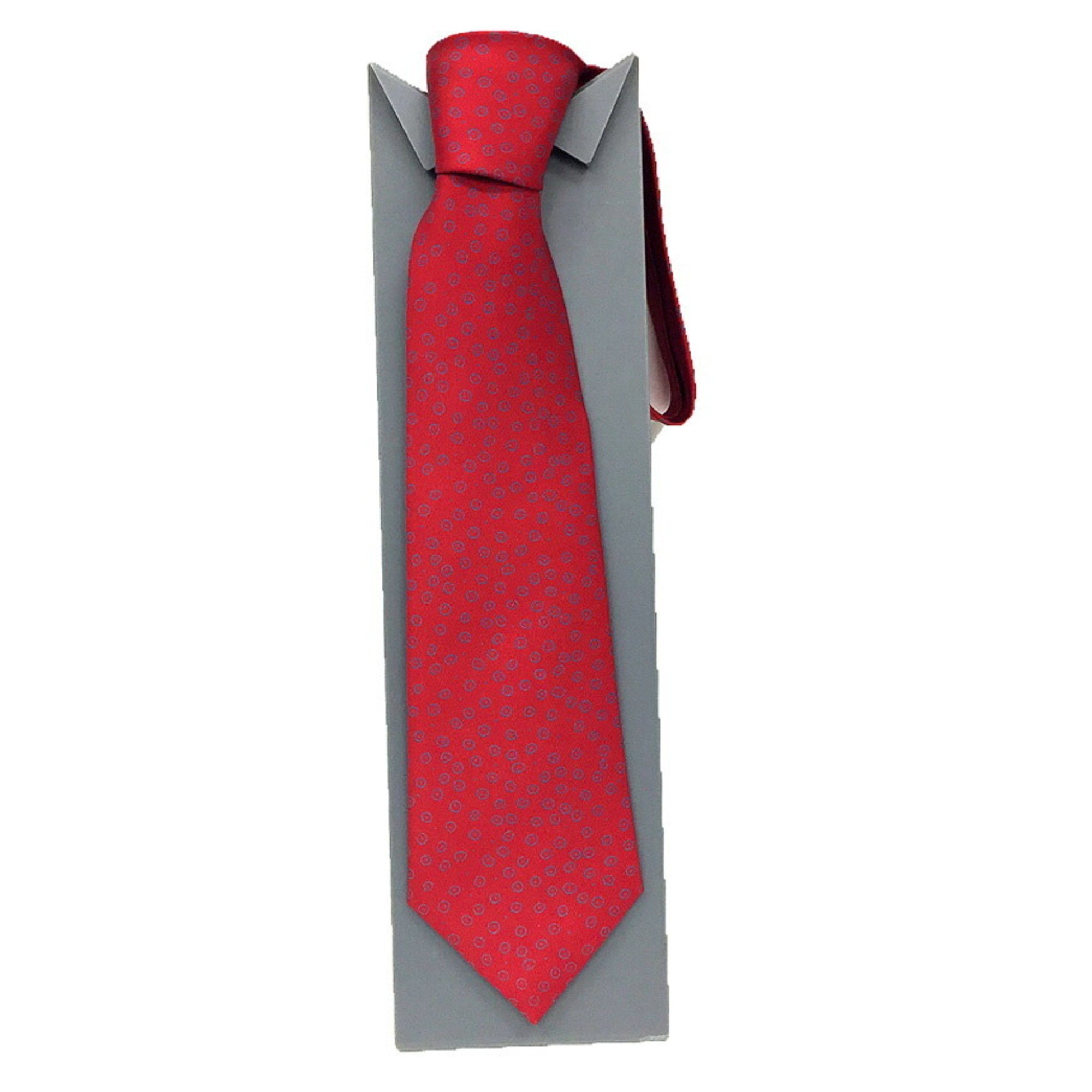 Hermes HERMES tie, polka dot pattern, geometric red, men's