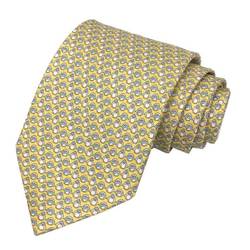 Salvatore Ferragamo Penguin Silk Yellow Tie for Men