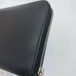 HERMES Azap Long Classic Hermes Wallet Round Black