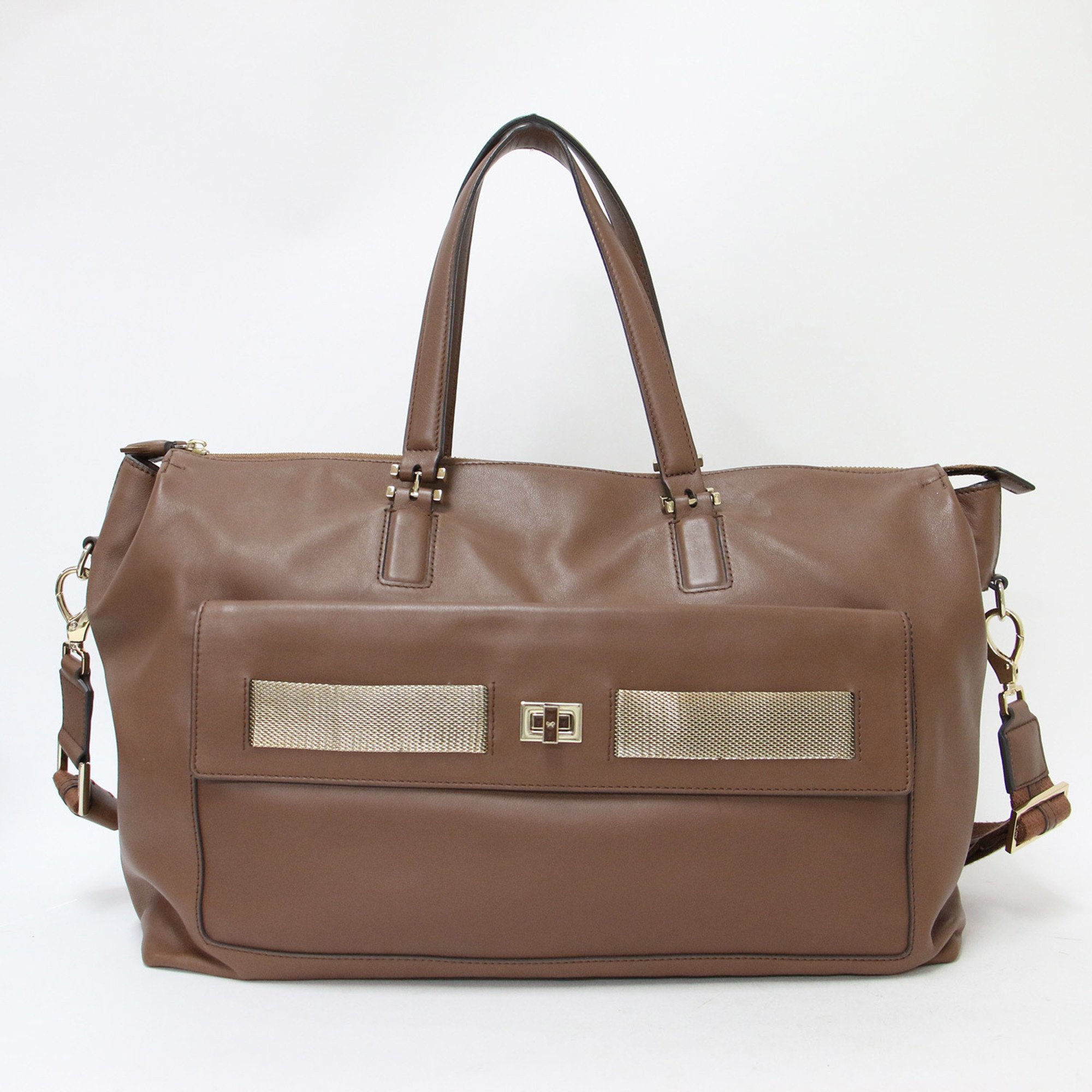 ANYA HINDMARCH Anya Hindmarch Bag Tote Shoulder Brown Leather Women's K4074