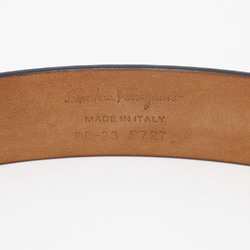 Salvatore Ferragamo Belt Black Gancini Rhinestone Buckle Leather Waist for Women K4074
