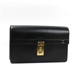 Dunhill clutch bag with dial lock, leather, black, dunhill men's bag, strap
