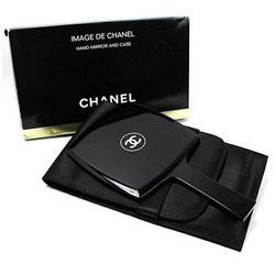 Chanel Hand Mirror & Case Black CHANEL Women's