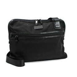 TUMI Bag Shoulder Leather x Ballistic Nylon Black 2602DH Men's