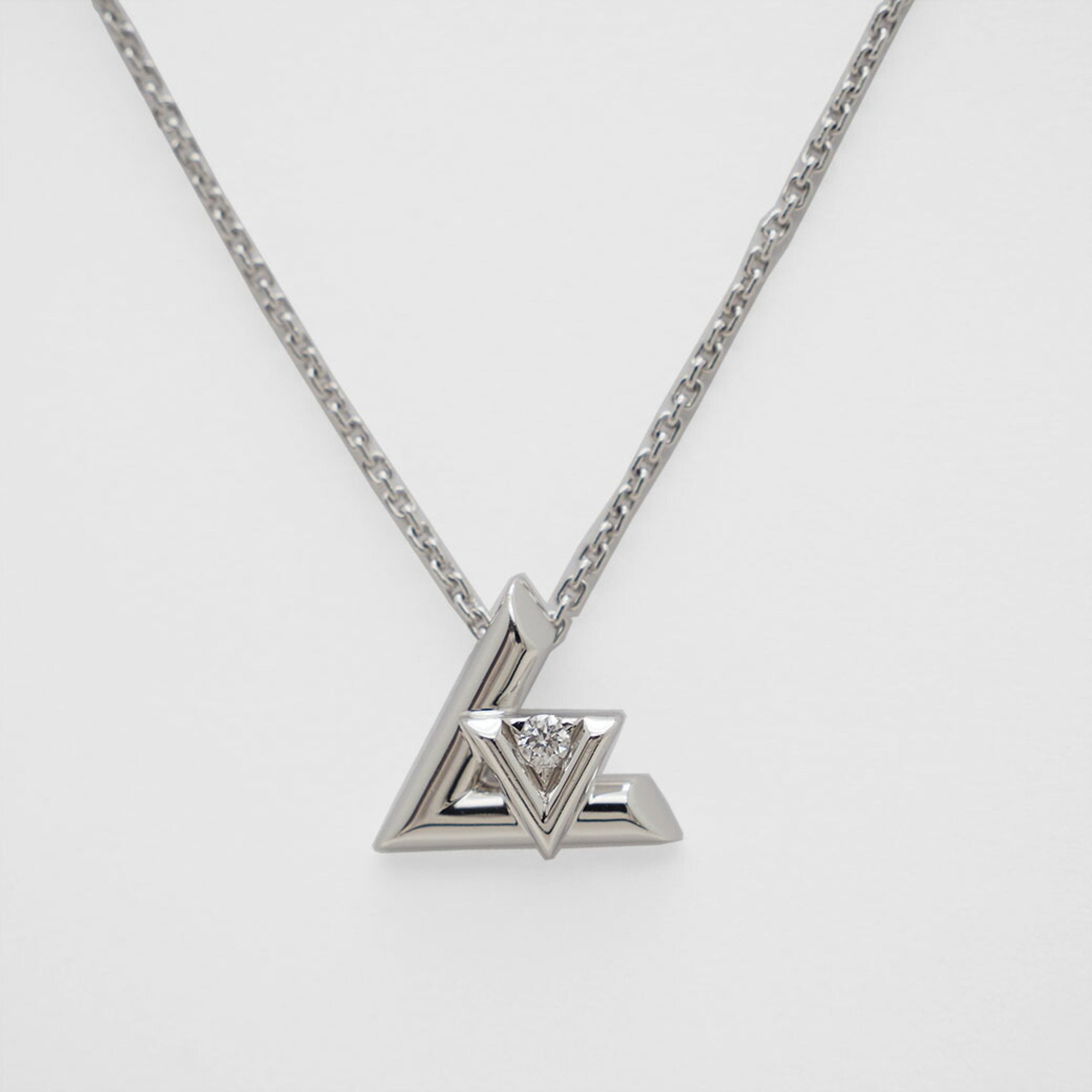 Louis Vuitton Pendant LV Volt One PM Necklace Q93806 Women's White Gold x Diamond LOUIS VUITTON