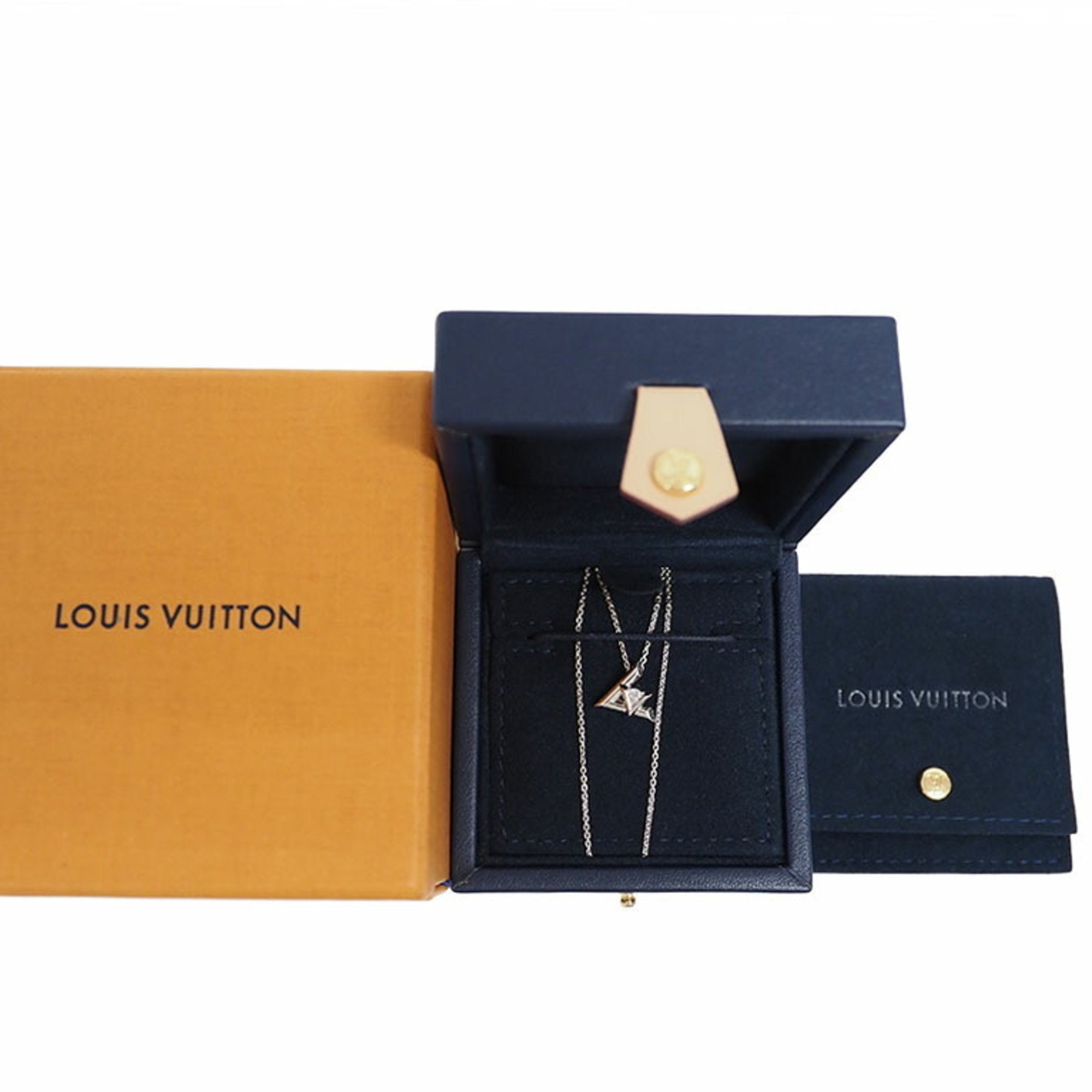 Louis Vuitton Pendant LV Volt One PM Necklace Q93806 Women's White Gold x Diamond LOUIS VUITTON