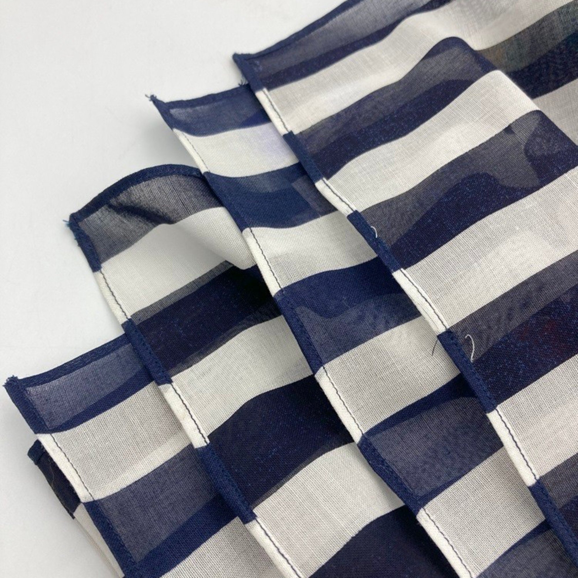 YVES SAINT LAURENT Large stole long scarf striped x multicolor