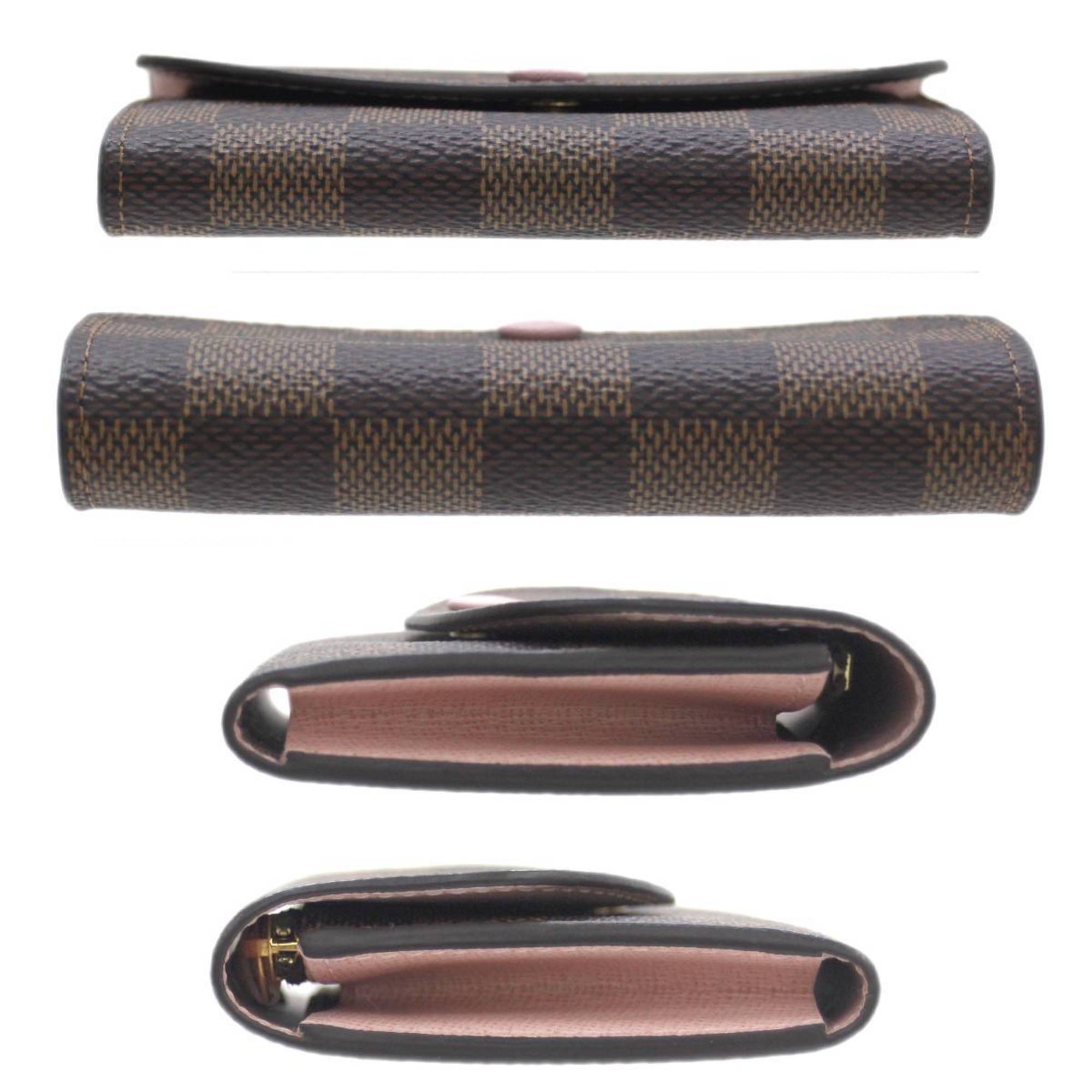 LOUIS VUITTON Louis Vuitton Porte Monnaie Rosalie coin case with card holder Damier Ebene N64423