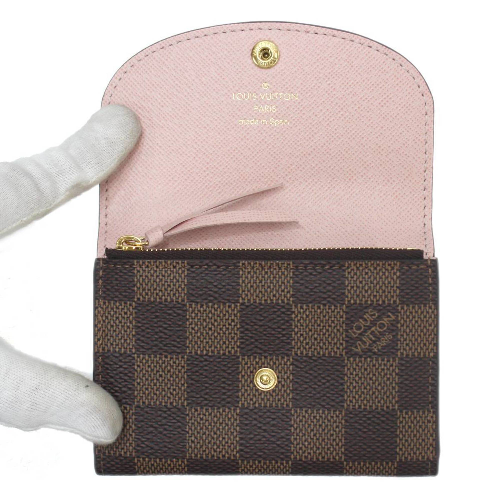 LOUIS VUITTON Louis Vuitton Porte Monnaie Rosalie coin case with card holder Damier Ebene N64423