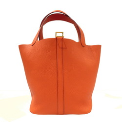 HERMES Picotin MM Handbag Tote Bag Orange G Hardware Taurillon U Stamp Women's Men's