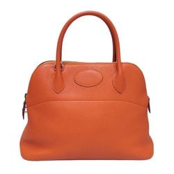 HERMES Bolide 31 Handbag Orange/Silver Hardware Taurillon X Stamp Women's Men's