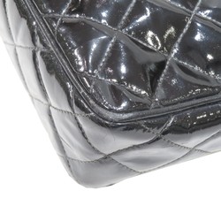 CHANEL Chanel Matelasse Chain Shoulder Bag Black Enamel A252 Women's Men's