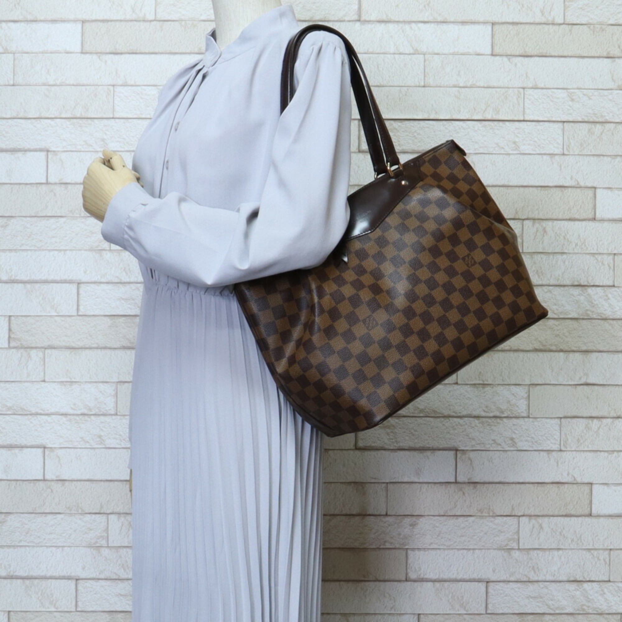 Louis Vuitton Westminster GM Damier Shoulder Bag Canvas N41103 Brown Women's LOUIS VUITTON