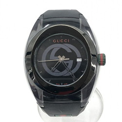 GUCCI SYNC 137.1 Rubber Strap Black Quartz Gucci Watch