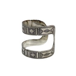 HERMES Touareg Silver 925 Bangle Bracelet for Men and Women, 17900