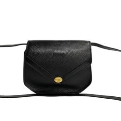Christian Dior CD metal fittings leather shoulder bag sacoche black 70199