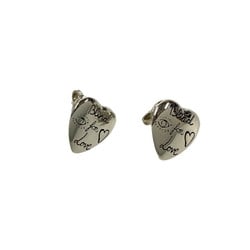 GUCCI Blind for Love Heart Motif Silver 925 Earrings 19409